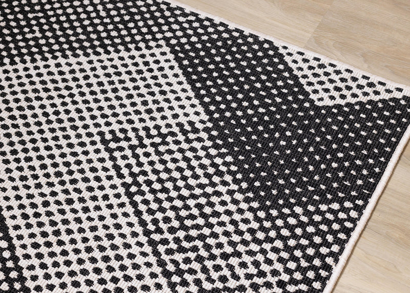 Carpette Brooke à motif de chevron recto verso pour l'extérieur - 7 pi 10 po x 11 pi 2 po