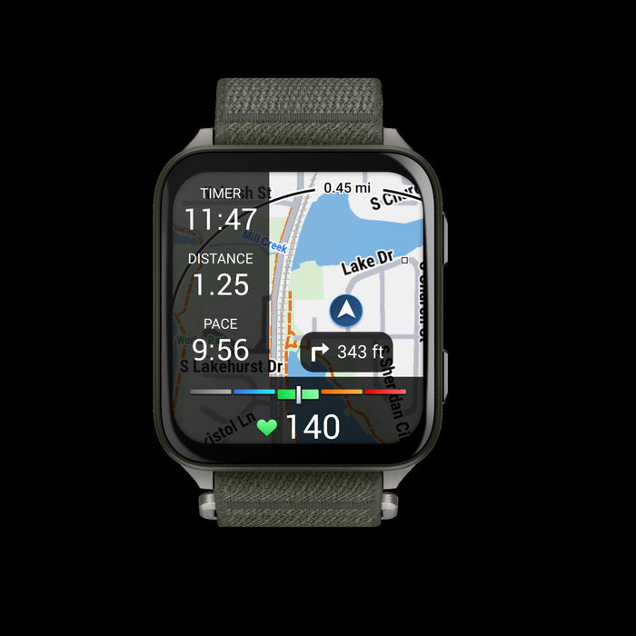 Montre intelligente Garmin Venu X1 Moss legere - Suivi exterieur, boitier en titane, bracelet ComfortFit, surveillance de la sante, commandes vocales, stockage de musique