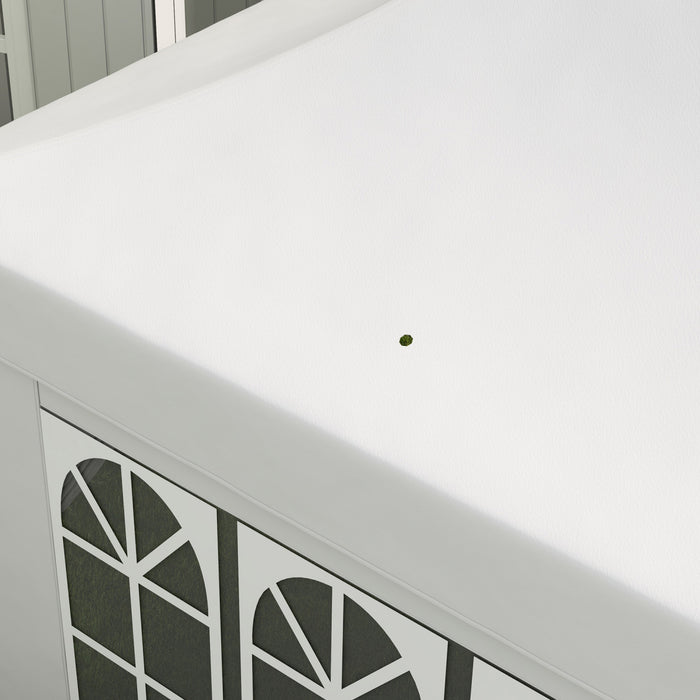 Outsunny 20x10 Paroi Laterale, Sac De Transport, Blanc