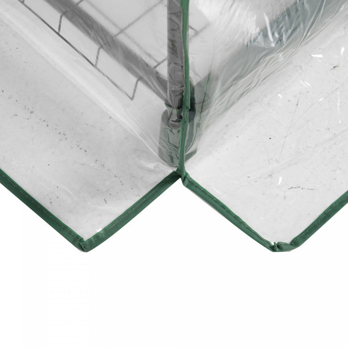 Outsunny Serre De Jardin Exterieure Avec Etagere A 5 Niveaux 5 Tablettes Bache Pvc Transparent Cadre En Acier
