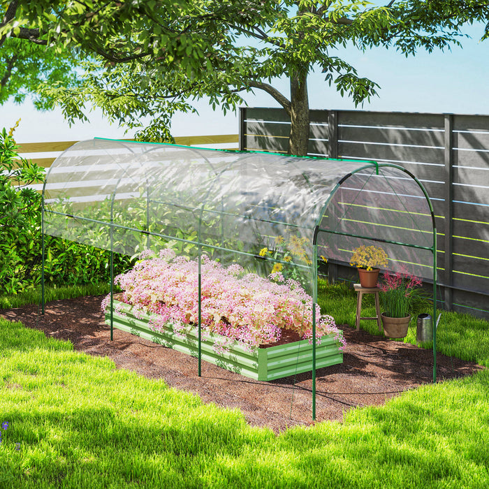 Outsunny Serre tunnel pour tomates avec 4 arceaux, Transparent