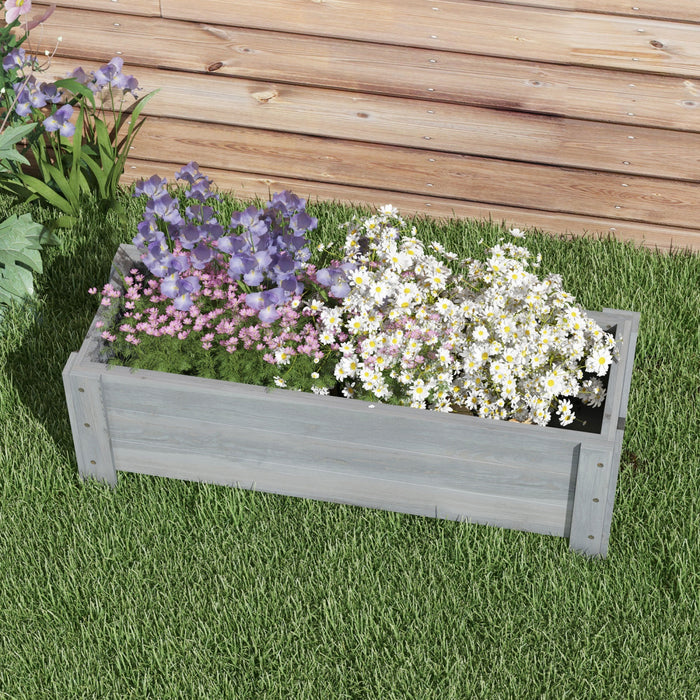 Outsunny Jardiniere Surelevee, Pot De Fleurs, Gris