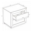 Soren Contemporary 26" Nightstand in Natural Oak (2-Drawer) | Table de nuit contemporaine Soren 66 cm en chene naturel (2 tiroirs)
