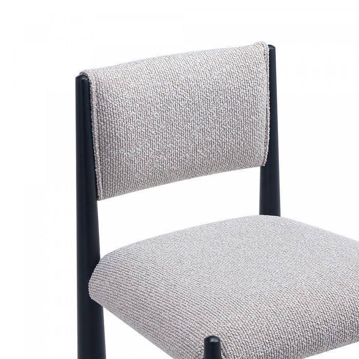 Chaise d’appoint en metal et boucle Lennor style milieu du siecle, couleur champagne – Lot de 2