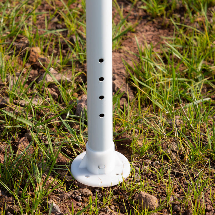 Tente De Fete A Baldaquin Outsunny De 10 Pi X 20 Pi Avec 4 Parois Laterales De Fenetre Amovibles Pour Un Evenement Exterieur Avec Des Cordes A Vent Et Des Piquets De Sol Vert