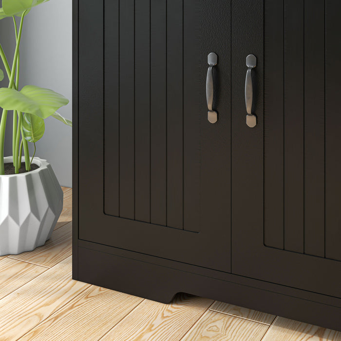 HOMCOM Buffet, Meuble de Rangement avec Placard 2 Portes et 4 Tiroirs