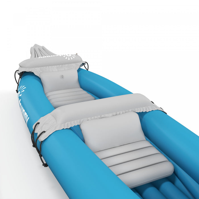 Outsunny Kayak gonflable pour 2 pers, ensemble de canoe avec pompe a air