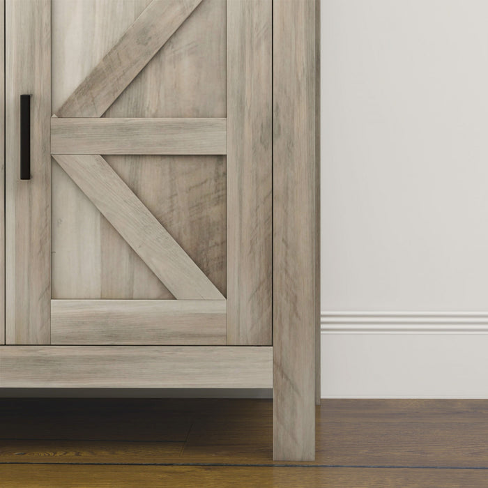 HOMCOM Buffet avec 1 tiroir, 1 armoire de rangement, Gris