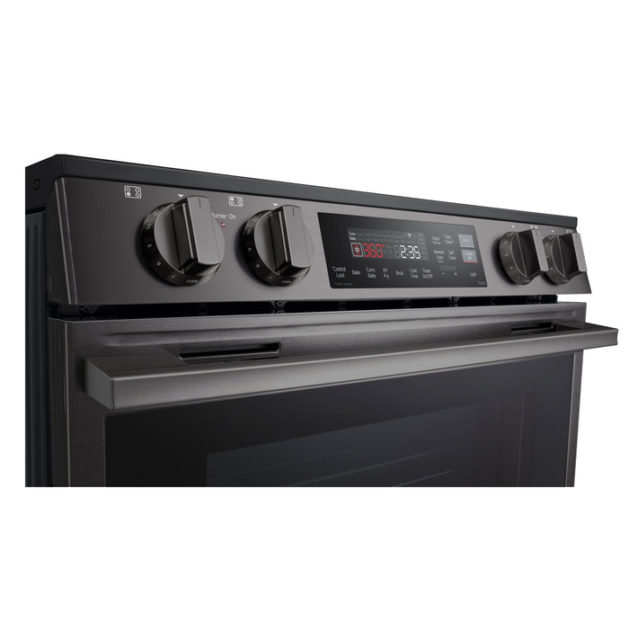Cuisinière à induction encastrée intelligente LG de 6,3 pi3 et de 30 po avec friture à air - acier inoxydable noir - LSIL6334ZE