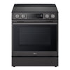 Cuisinière à induction encastrée intelligente LG de 6,3 pi3 et de 30 po avec friture à air - acier inoxydable noir - LSIL6334ZE