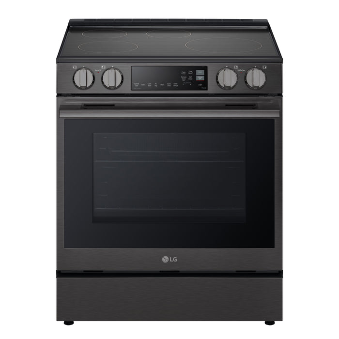 Cuisinière à induction encastrée intelligente LG de 6,3 pi3 et de 30 po avec friture à air - acier inoxydable noir - LSIL6334ZE
