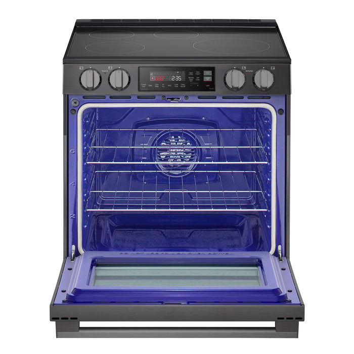 Cuisinière à induction encastrée intelligente LG de 6,3 pi3 et de 30 po avec friture à air - acier inoxydable noir - LSIL6334ZE