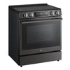 LG 30" 6.3 Cu. Ft. Smart Slide-In Induction Range with Air Fry - Black Stainless - LSIL6334ZE | Cuisinière à induction encastrée intelligente LG de 6,3 pi3 et de 30 po avec friture à air - acier inoxydable noir - LSIL6334ZE