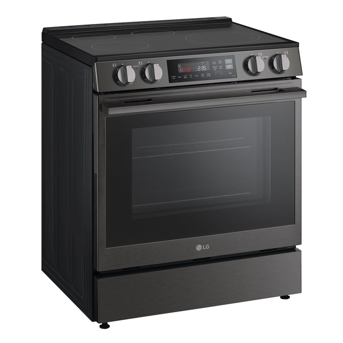 Cuisinière à induction encastrée intelligente LG de 6,3 pi3 et de 30 po avec friture à air - acier inoxydable noir - LSIL6334ZE
