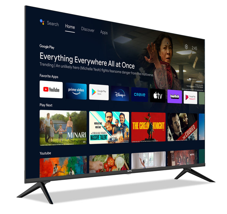 Téléviseur intelligent NTC UHD de 55 po avec Android TVMC