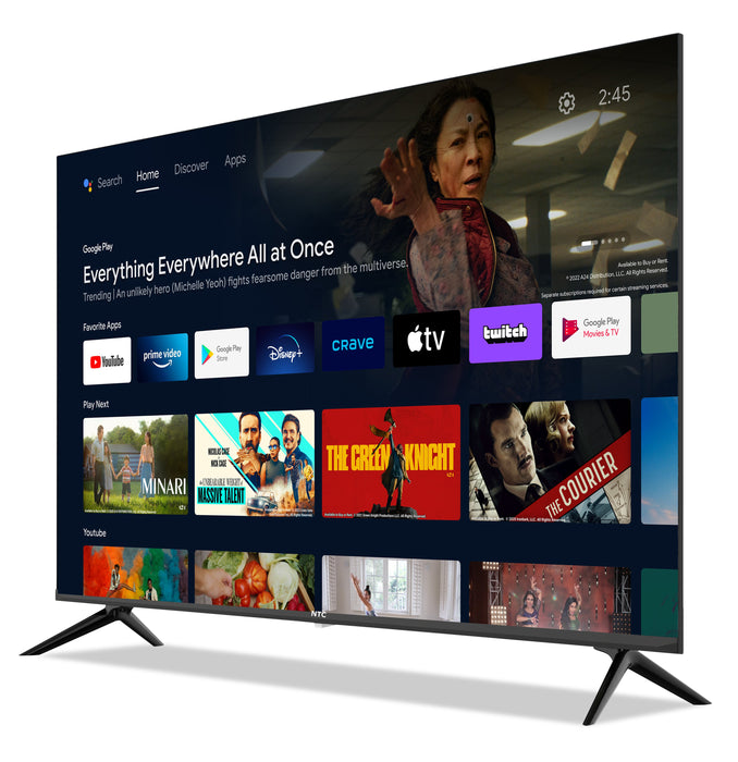 Téléviseur intelligent NTC UHD de 55 po avec Android TVMC
