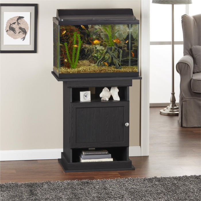 Meuble pour aquarium ou terrarium de 10 ou 20 gallons Flipper d’Ameriwood Home - chêne noir