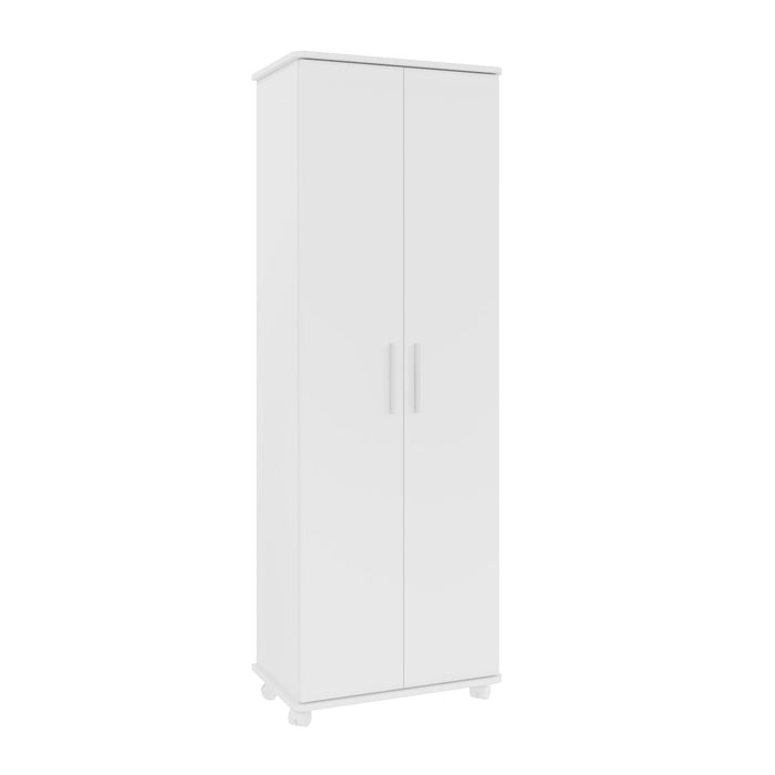 Armoire à chaussures innovatrice mobile Catalonia de Manhattan Comfort avec 10 tablettes - blanche