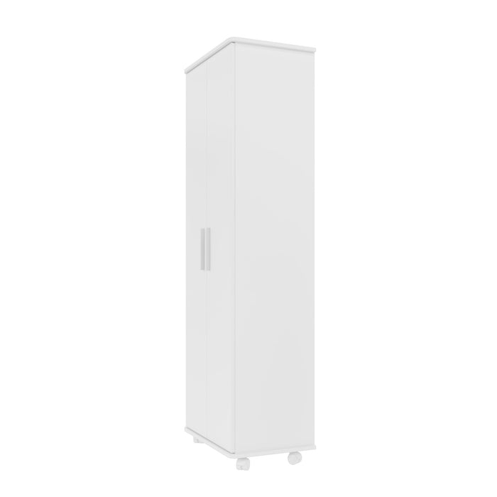 Armoire à chaussures innovatrice mobile Catalonia de Manhattan Comfort avec 10 tablettes - blanche