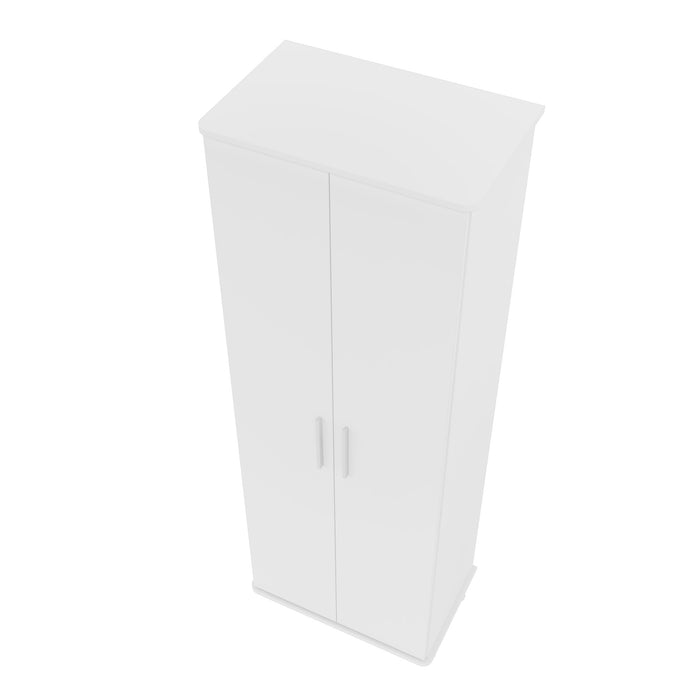 Armoire à chaussures innovatrice mobile Catalonia de Manhattan Comfort avec 10 tablettes - blanche