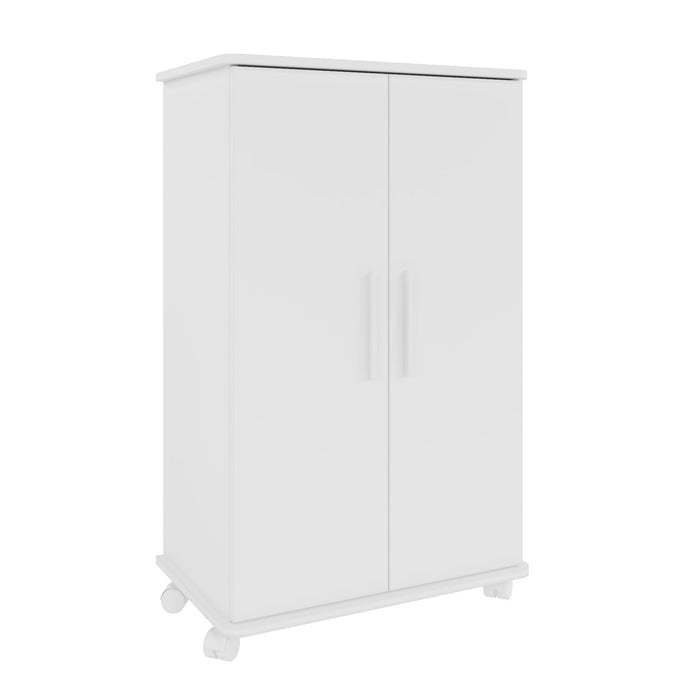 Armoire à chaussures innovatrice mobile Catalonia de Manhattan Comfort avec 6 tablettes - blanche