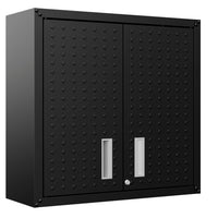 Armoire flottante Fortress de Manhattan Comfort de 30 po en métal texturé avec tablettes réglables pour le garage - gris anthracite