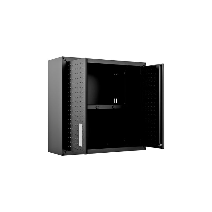 Armoire flottante Fortress de 30 po en métal texturé avec tablettes réglables pour le garage - gris anthracite