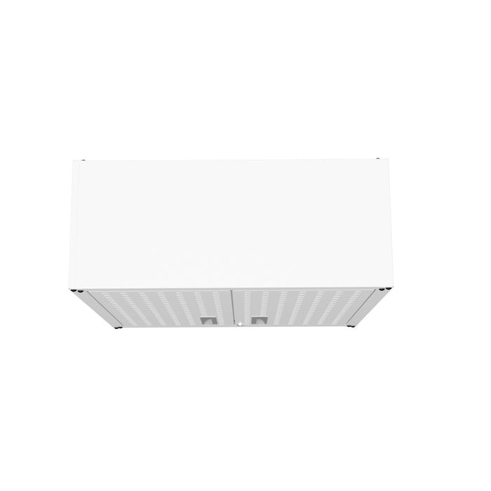 Armoire flottante Fortress de Manhattan Comfort de 30 po en métal texturé avec tablettes réglables pour le garage - blanche
