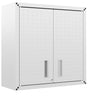 Armoire flottante Fortress de Manhattan Comfort de 30 po en métal texturé avec tablettes réglables pour le garage - blanche