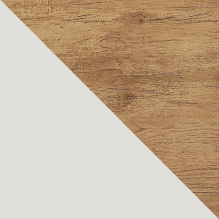 Meuble pour téléviseur Tribeca de Manhattan Comfort de 35,43 po de style moderne du milieu du 20e siècle avec pattes en bois massif - blanc cassé et naturel