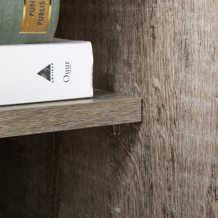 Axess Bureau De Travail Avec Support A Clavier - Chene Vieilli