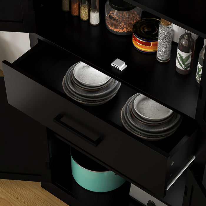 HOMCOM Armoire de rangement de cuisine pour garde-manger de 72 po de haut