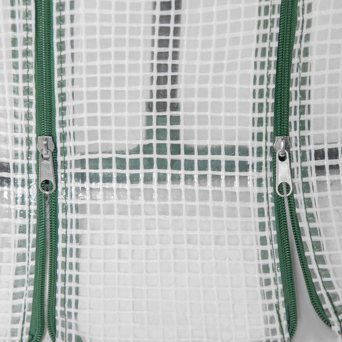 Outsunny 6' X 3' X 3' Mini-serre Portable Pour Le Jardin Exterieur Avec De Grandes Portes A Fermeture Eclair Et Une Couverture En Pe Pour L'eau Et Les Uv