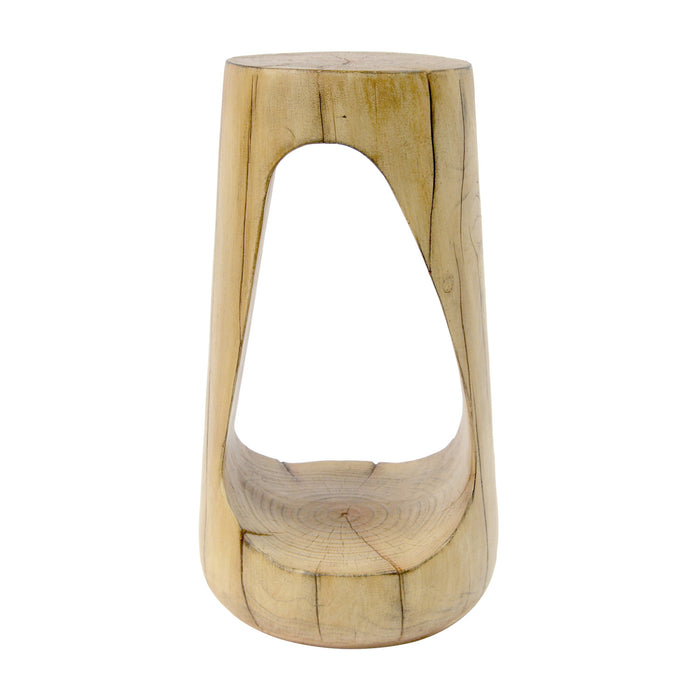 Table d'appoint style souche Brio 26,57 pouces MGO, table laterale interieure grain de bois unique, naturel