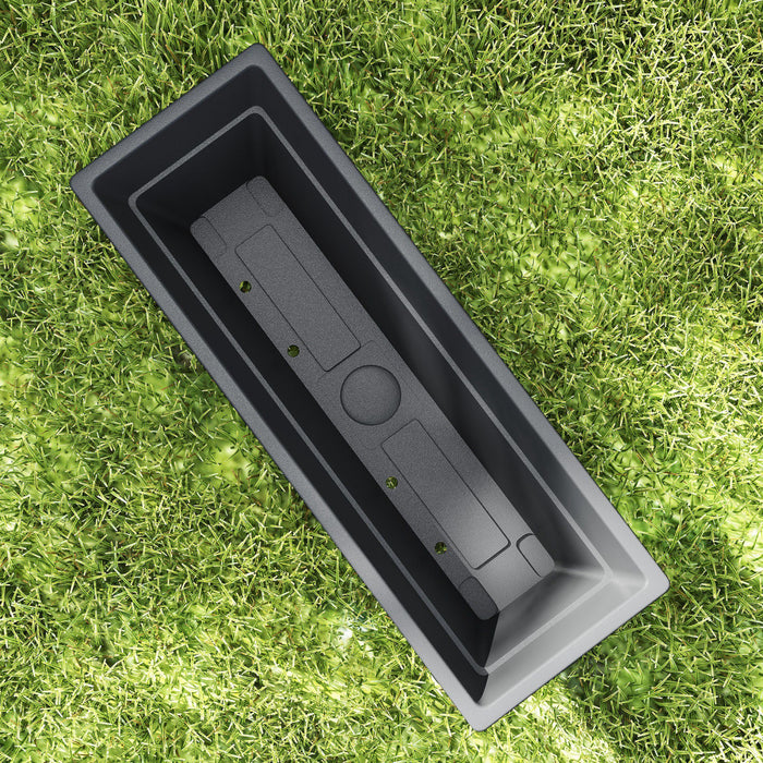Outsunny Lot de 7 jardinieres de fenetre de 23 pouces, noir