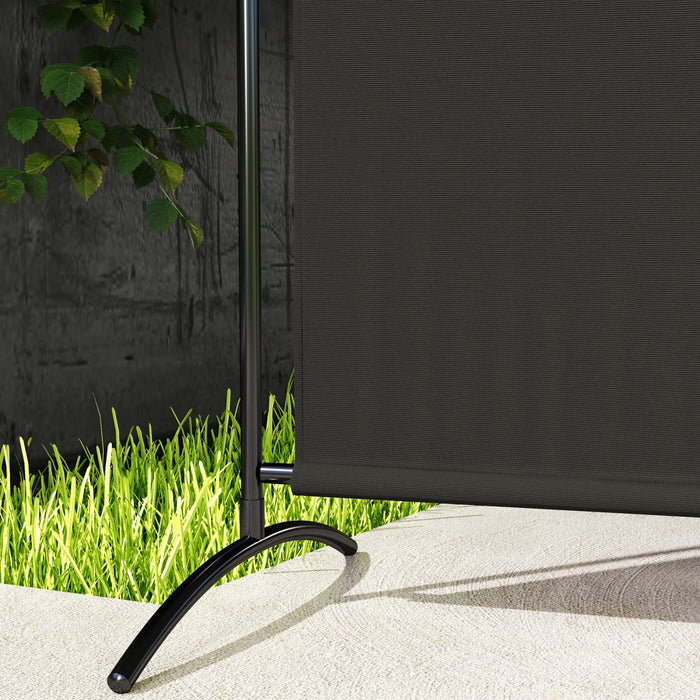 Outsunny Ecran De Confidentialite A Panneau Unique Uv30+, Noir