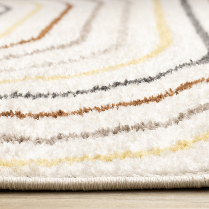 Carpette Marley multicolore à 2 arcs-en-ciel - 7 pi 10 po x 10 pi 6 po