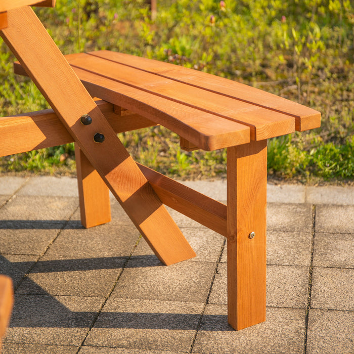 Outsunny Ensemble De Banc De Table De Pique-nique Pour 6 Personnes Marron
