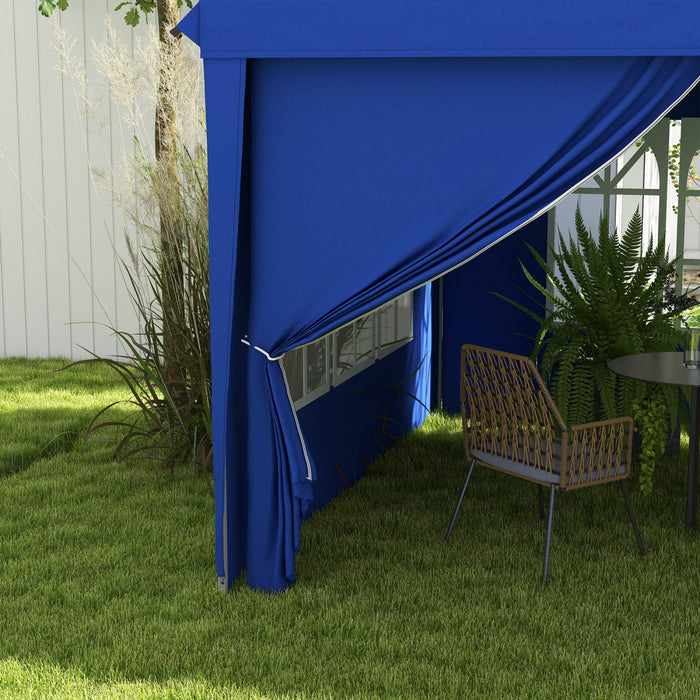Outsunny Tente Exterieure 10'x20' Facile A Plier Gazebo Tente De Fete, Bleu