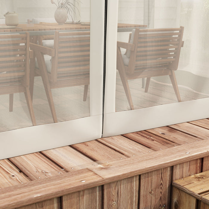 Outsunny 10 X 10 Ft Pergola Retractable Avec Parois Laterales En Filet