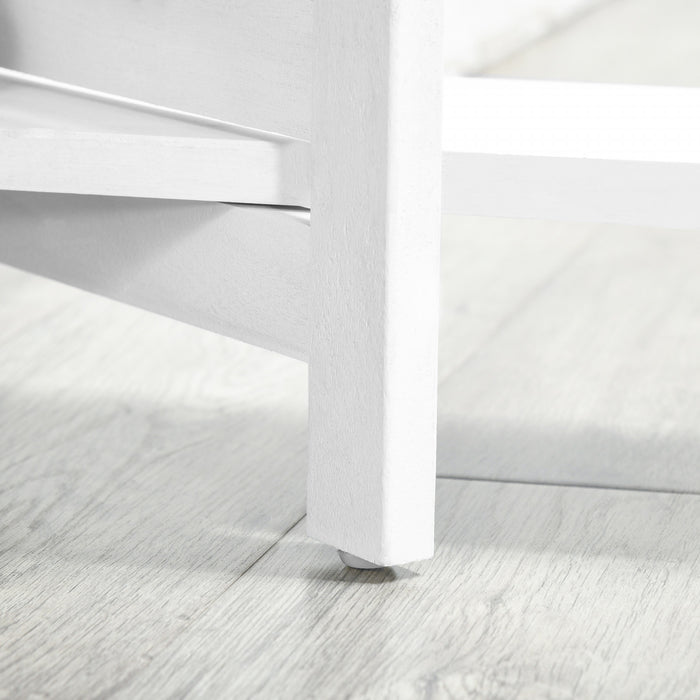 Homcom Separateur De Piece En Bois A 4 Panneaux Avec 3 Etageres