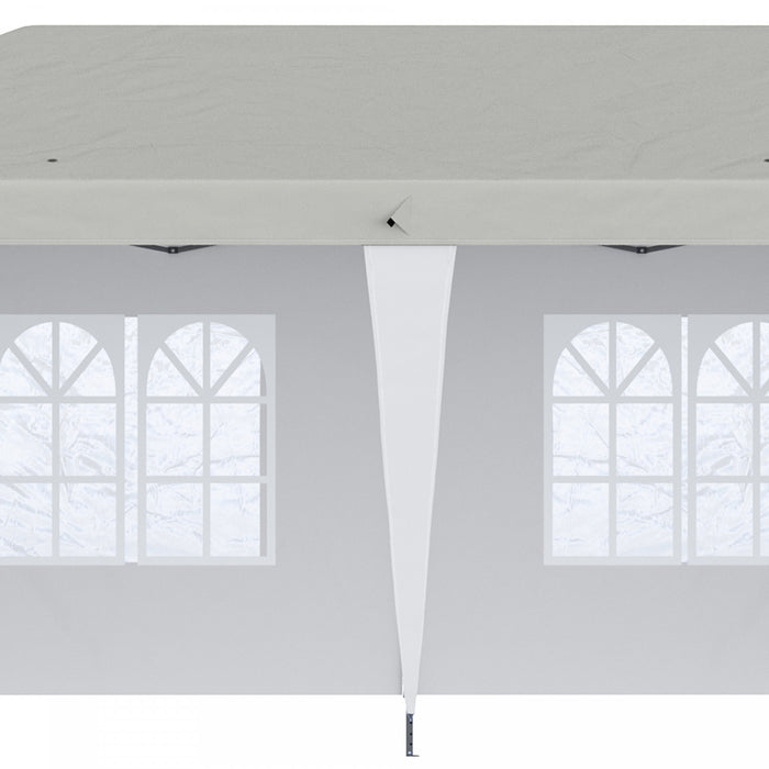 Outsunny 10'x 20' Abri Instantane Tente De Partie, Auvent D'exterieur Avec Sac De Transport, Blanc