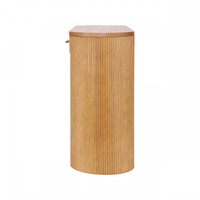 Console moderne Olivia 120 cm avec rangement et tiroirs - brune