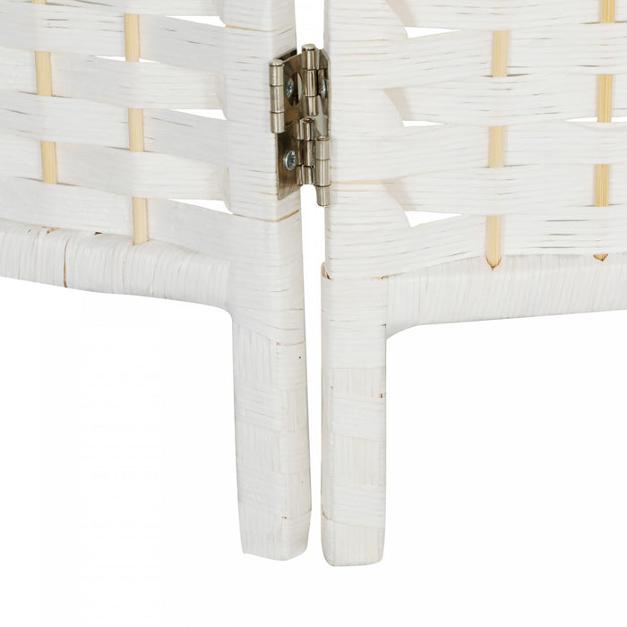 HOMCOM Paravent pliable a 4 panneaux pour intimite et decoration interieure