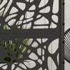 Outsunny Metal Privacy Screen W/ Vis D'expansion Diviseur Exterieur, Lignes