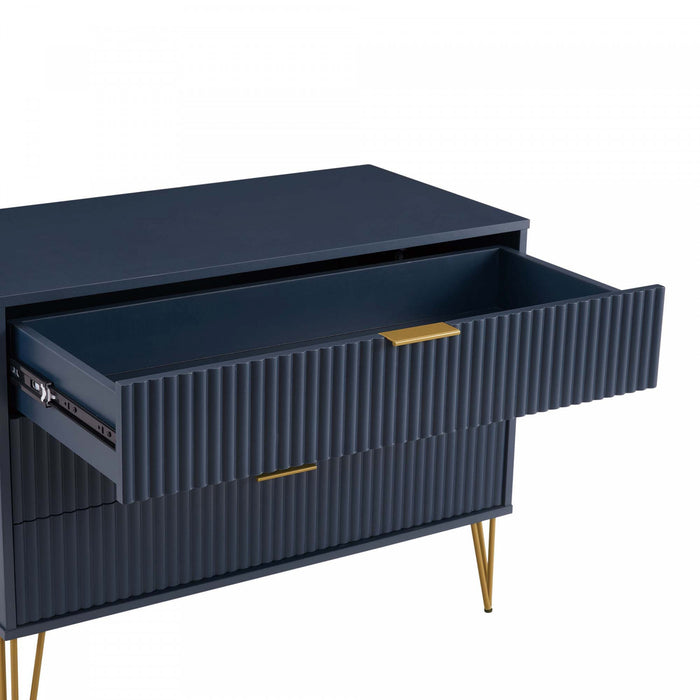 Ensemble moderne de commode 2 pieces Dumbo en bleu minuit