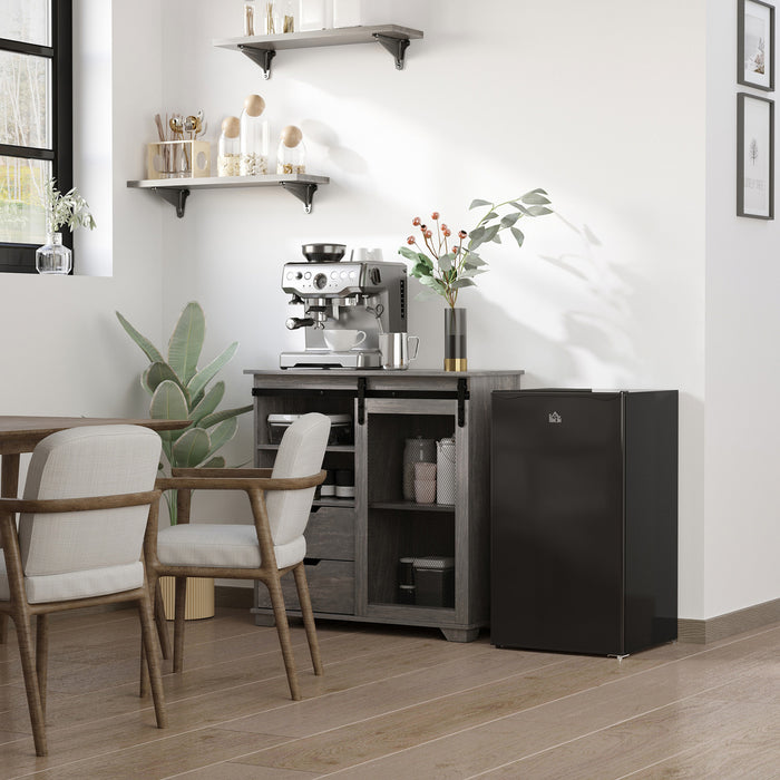 HOMCOM Mini refrigerateur avec congelateur, refrigerateur compact