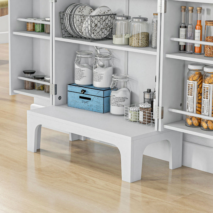 HOMCOM Armoire de rangement de cuisine avec etageres, 8 etageres a epices