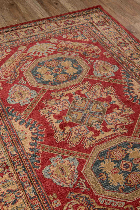 Tapis Traditionnel Aisha 9'3\" x 12'6\" en Rouge