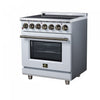 Forno Massimo 30 Inch Freestanding Electric Range, 5 radiant burners, 4.32 cu.ft., White -FFSEL6020-30WHT | Cuisiniere electrique Massimo de 30 po, 5 foyers radiants, 4,32 pi³, blanc - FFSEL6020-30WHT
